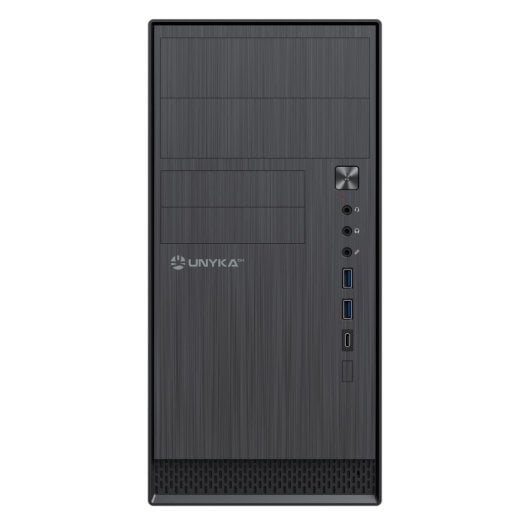 Caja Micro ATX UNYKAch AERO C12 V2 USB 3.0/Type-C Audio HD Negro 2,4kg