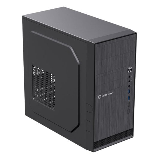 Caja Micro ATX UNYKAch AERO C12 V2 USB 3.0/Type-C Audio HD Negro 2,4kg