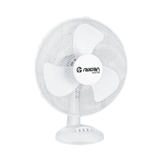 Ventilador de mesa O91 Up Comfort 40W DC em cobre com 3 velocidades e oscilação, 42dB, branco