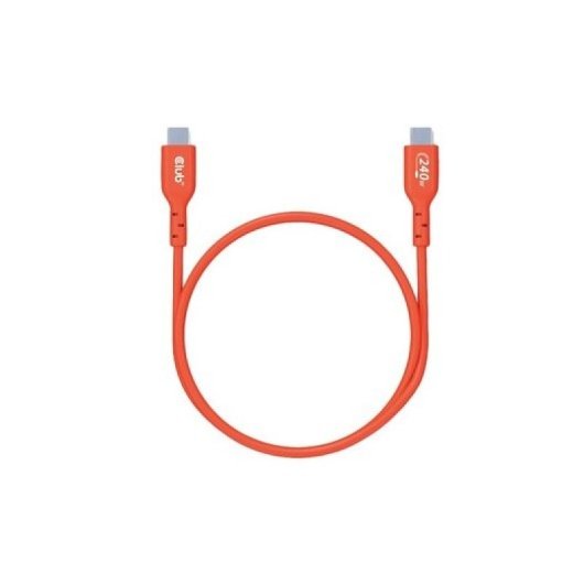 Cable Club 3D USB-C 240W 1m USB-IF Certificado Datos 480Mb Naranja