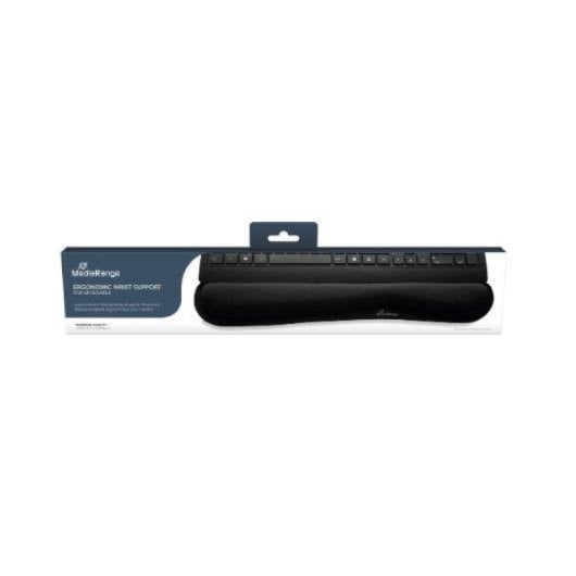 Reposamuñecas ergonómico Mediarange MROS252 Black para teclado alfombrilla antideslizante