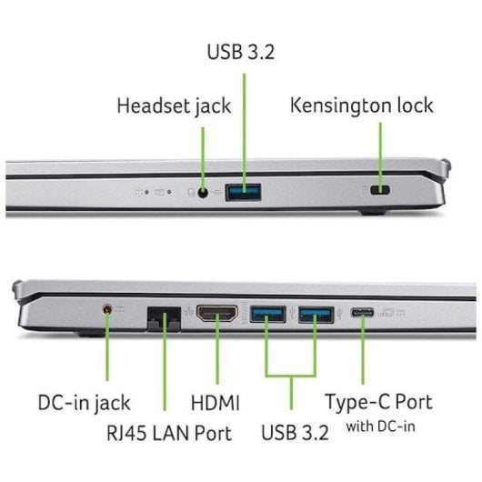 Ordinateur portable Acer Aspire Go 15 AG15-42P-R26T 15.6" AMD Ryzen 7 16GB 512GB SSD Radeon Sans OS