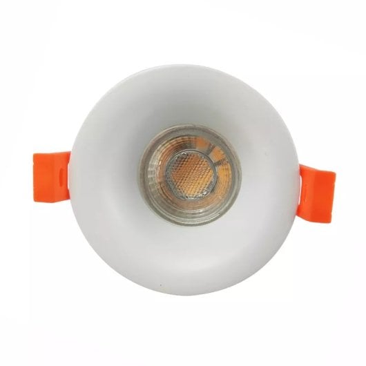 Aro fijo empotrable JANDEI GU10/MR16 pack 5 unidades Ø88mm blanco policarbonato