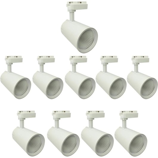 Foco COB LED 30W Blanco JANDEI para Carril Monofásico 220V Montaje Flexible