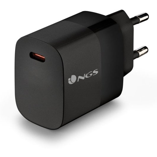 NGS BUD 20W Cargador Universal USB-C Carga Rápida Negro