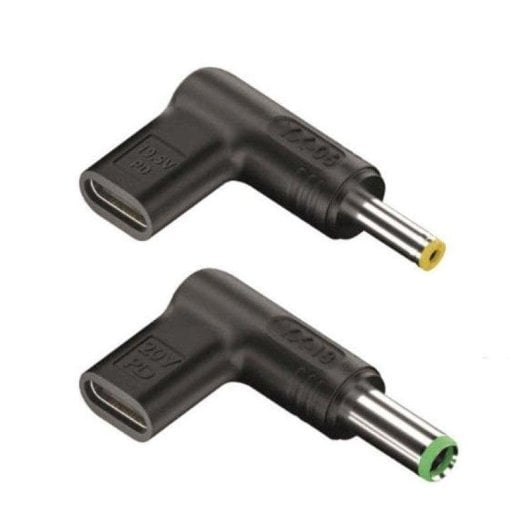 Clavija adaptador corriente portátil NGS BUD-D 2 unidades USB-C ángulo recto Dell