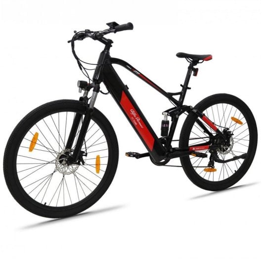 Bicicleta eléctrica Alfa Romeo Racing Full 29? aluminio, Shimano 7V, suspensión integral, luces LED