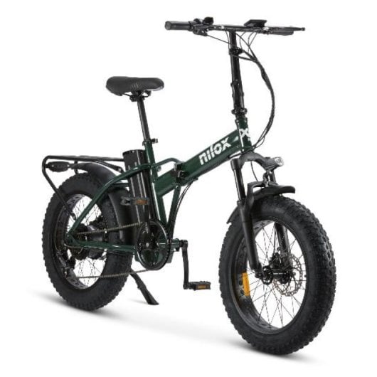 Bicicleta eléctrica Nilox X8 Pro 13Ah 36V 70km autonomía plegable verde LCD 250W