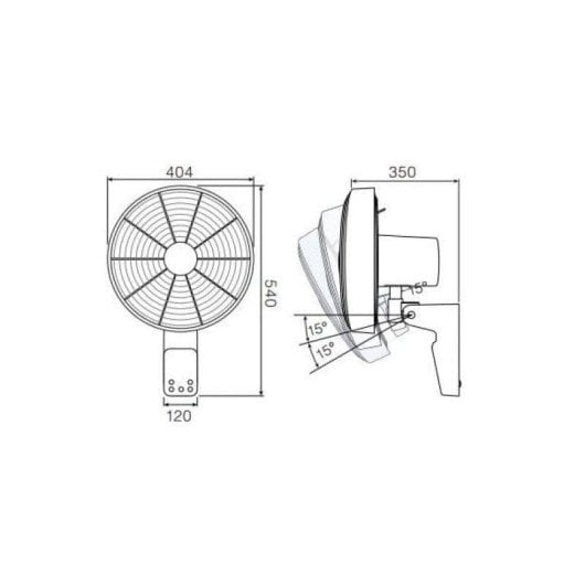 Ventilador de pared CasaFan AIROS ECO DESIGN WALL TS 45W 5 velocidades mando a distancia
