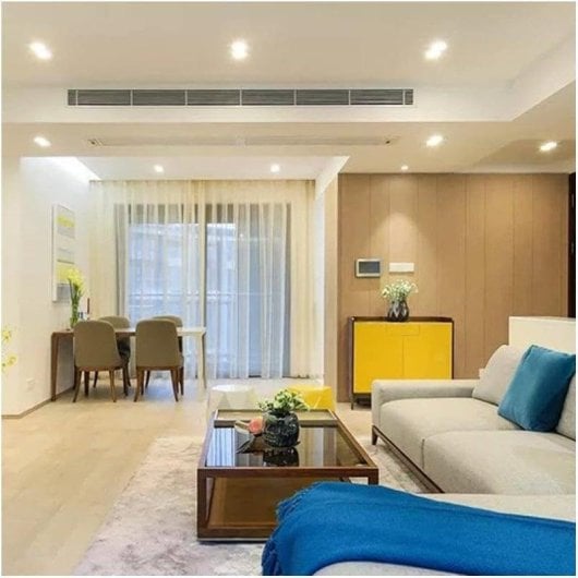 Aro empotrado retangular JANDEI basculante branco policarbonato GU10 MR16 frontal