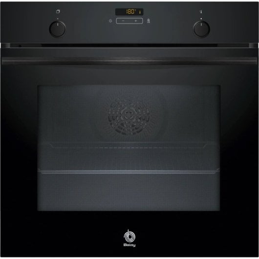 Horno eléctrico Balay 3HA5749N3 71L Negro Pirolítico+Hidrolítico Display LED Raíles Flex