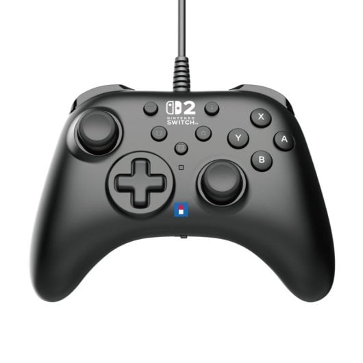 Hori Nintendo Switch 2 USB-Gamepad mit Kabel, schwarze programmierbare Tasten
