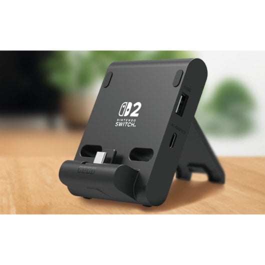 Sistema de carga Hori Dual USB PlayStand para Nintendo Switch 2 negro alámbrico