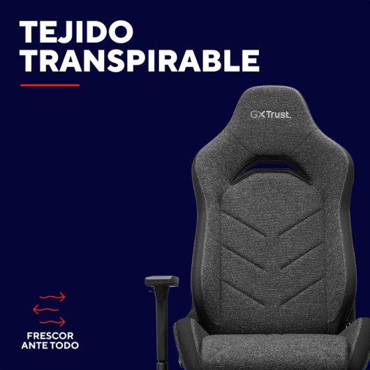 Chaise gaming Trust GXT 723 Ruya tissu gris ergonomique 3D 150 kg