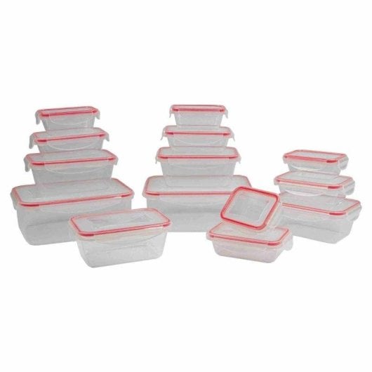 Recipiente de armazenamento Classbach C-FHD4009K 14 peças Click & Safe empilhável