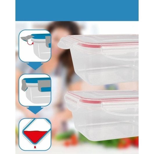 Recipiente de armazenamento Classbach C-FHD4009K 14 peças Click & Safe empilhável