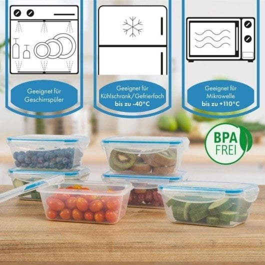 Recipiente Classbach C-fhd4023k Hermético 1000 ml Click & Safe 6 Unidades