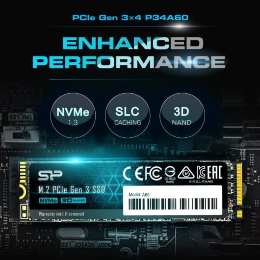 Silicon Power P34A60 1TB SSD PCIe Gen3x4 2200MB/s M.2 + ECC und SLC Cache