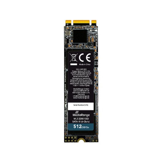 Disque SSD Mediarange MR1023 512 Go 535 Mo/s M.2 SATA 3.1