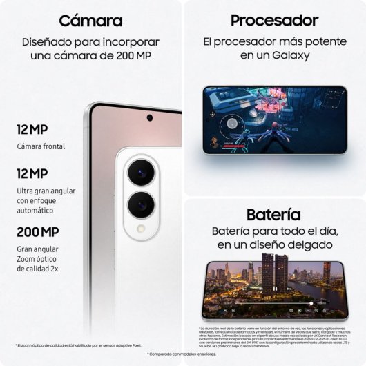 Samsung Galaxy S25 Edge 5G Móvil Ultrafino con Galaxy AI 6.7" 12GB 512GB Titanio Azul