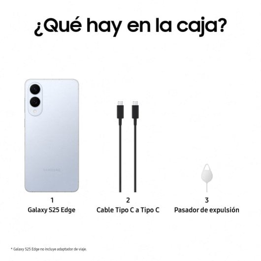 Samsung Galaxy S25 Edge 5G Móvil Ultrafino con Galaxy AI 6.7" 12GB 512GB Titanio Azul