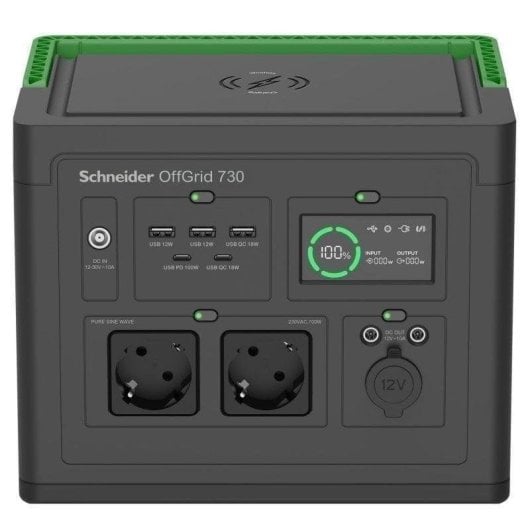 Estação de energia APC PPS730-GR 738Wh 2 AC 3 USB 2 DC Bateria Li-ion Ecrã LCD Carga Solar
