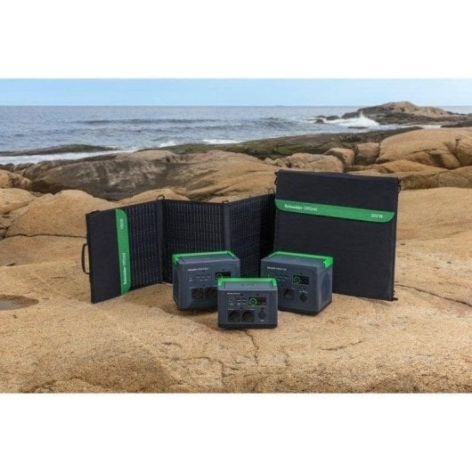 Estação de energia APC PPS730-GR 738Wh 2 AC 3 USB 2 DC Bateria Li-ion Ecrã LCD Carga Solar