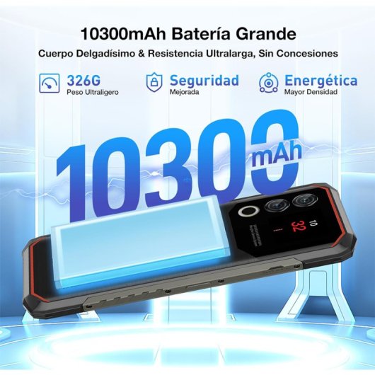Doogee Blade 10 MAX 20GB RAM 256GB Dual Pantalla IP68/IP69K NFC Android 14 Negro