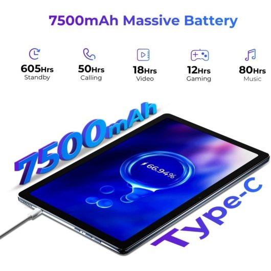 Tablet HOTWAV Pad 8 10.4" 256GB 4G LTE 5G WiFi Dual SIM Android 13 Gris