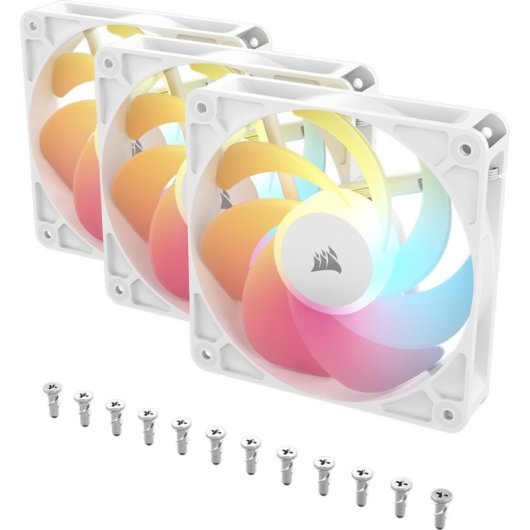 Corsair RS120-R ARGB Pack 3x Ventoinhas de Fluxo Invertido 120mm PWM Brancas