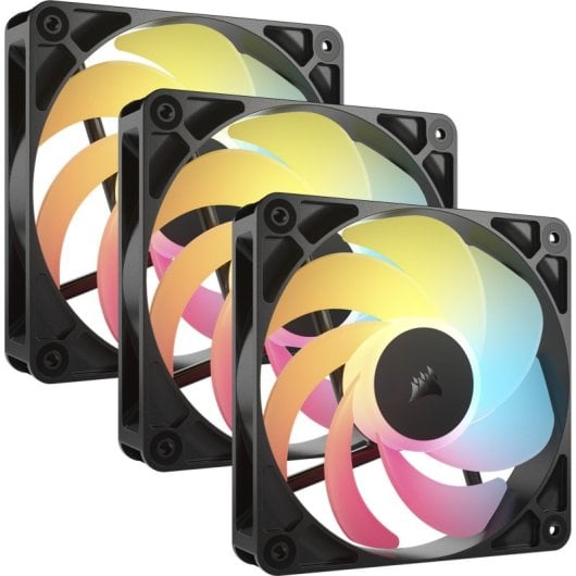 Corsair RS120-R ARGB Pack 3 Ventiladores de Flujo Inverso 120mm PWM Negro
