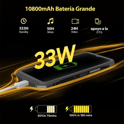 Doogee SPunk 16 GB RAM 256 GB 10800 mAh IP68/IP69K NFC Android 14 Extra Resistente