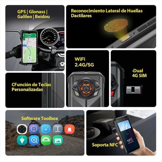 Doogee SPunk 16 GB RAM 256 GB 10800 mAh IP68/IP69K NFC Android 14 Extra Resistente