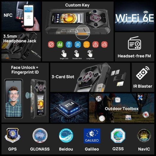 Ulefone Armor 30 Pro 32GB RAM Doble Pantalla 12800mAh 5G IP68 IP69K MIL-STD-810H