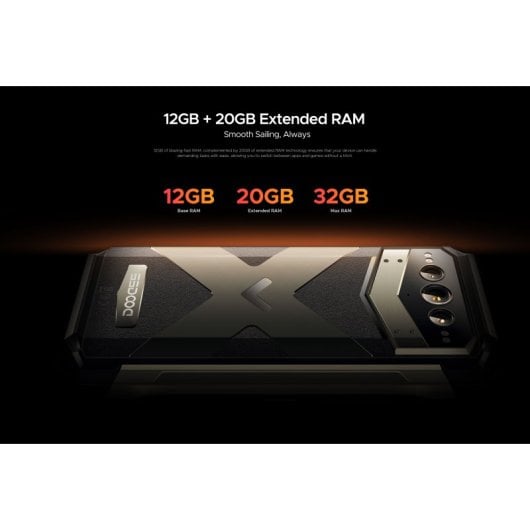 Doogee V Max Pro 32GB 512GB 5G Rugerizado batería 22000mAh triple cámara 108MP Gris