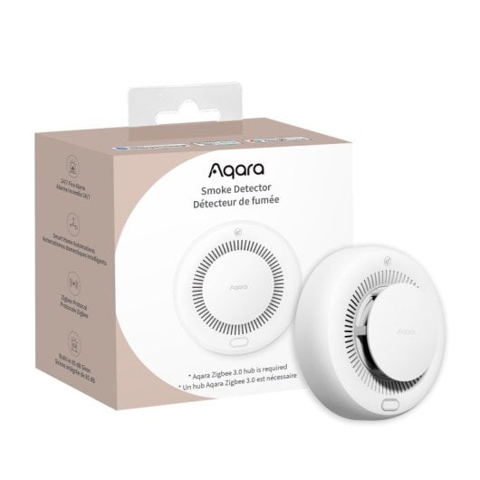 Detector de humo Aqara SD-S01D fotoeléctrico inalámbrico 85 dB batería 10 años LED blanco