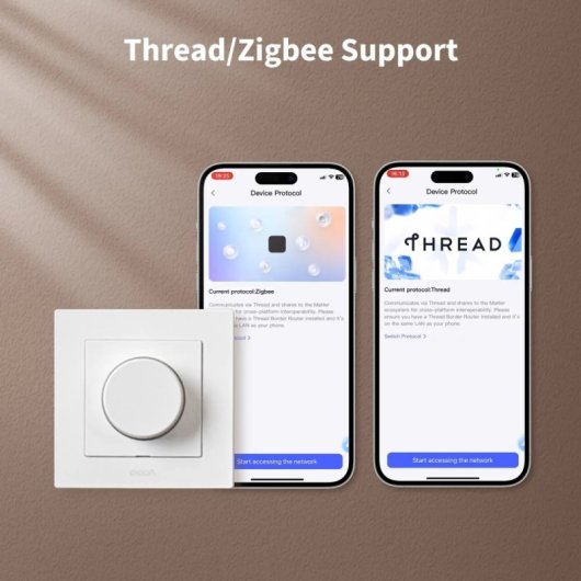 Interruptor inteligente Aqara H2 Zigbee Thread Regulable Monitorización Energía