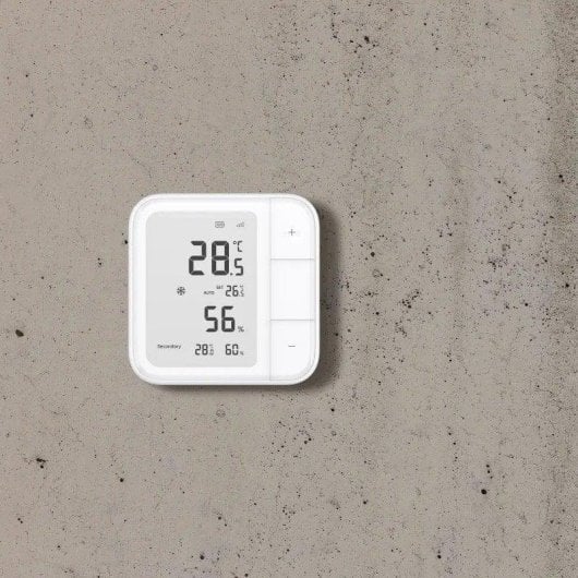 Sensor de Temperatura e Humidade Aqara W100 Thread Zigbee LCD 3 Botões 9 Ações