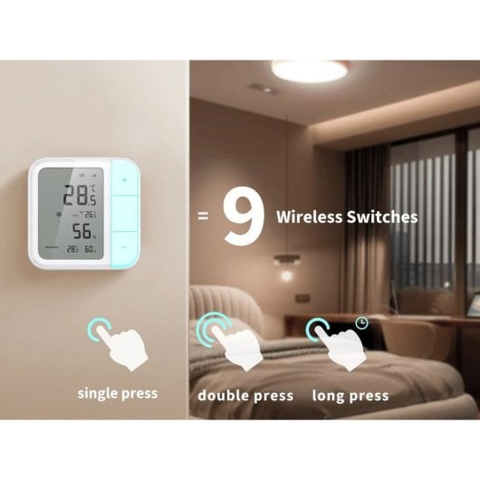 Sensore climatico Aqara W100 LCD da 3,4″ Dual Matter Thread Zigbee 3 pulsanti 9 azioni