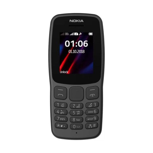 Nokia 106 Policarbonato Batería Larga Duración 2000 Contactos Juegos Integrados Negro
