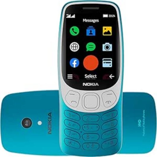 Teléfono móvil Nokia 3210 Azul Dual SIM 2.4" 4G 2MP 128MB Radio FM Batería 1450mAh