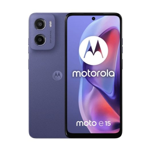 Smartphone Motorola Moto e15 2GB 64GB Pantalla 90Hz Batería 5200mAh IA Cámara 32MP