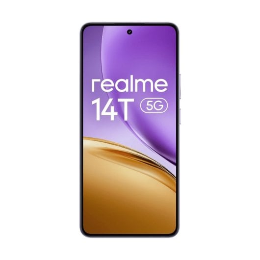 Smartphone Realme 14T 8GB 256GB 5G AMOLED 120Hz Batería 6000mAh Carga 45W Doble SIM Púrpura