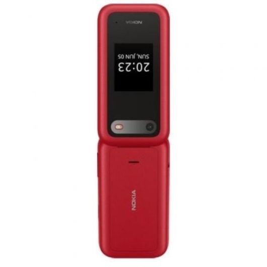 Móvil Nokia 2660 Flip Dual SIM 2.8? Rojo 128MB Botón Emergencia Bluetooth