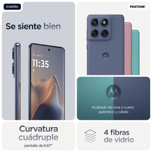 Smartphone Motorola Edge 60 Fusion 8GB 256GB 5G 6.67" POLED 120Hz Cámara Sony LYTIA OIS 50MP Azul