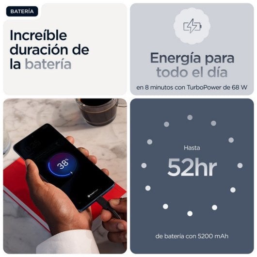 Smartphone Motorola Edge 60 Fusion 8GB 256GB 5G 6.67" POLED 120Hz Cámara Sony LYTIA OIS 50MP Azul