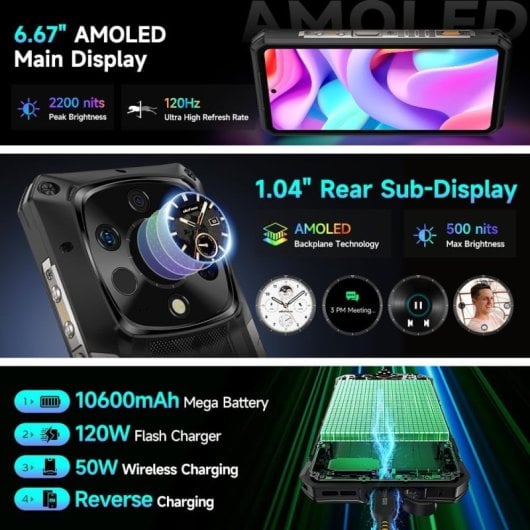 Ulefone Armor 28 ULTRA 32GB 1TB 5G Doble Pantalla Termografía IA Ultra Resistente