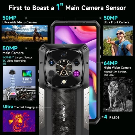 Ulefone Armor 28 ULTRA 32GB 1TB 5G Doble Pantalla Termografía IA Ultra Resistente
