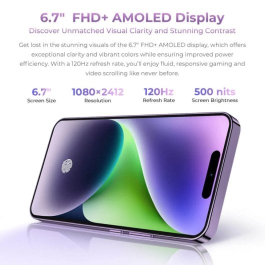 Oukitel P1 8GB 256GB 120Hz NFC Dual SIM Carga Rápida Android 14
