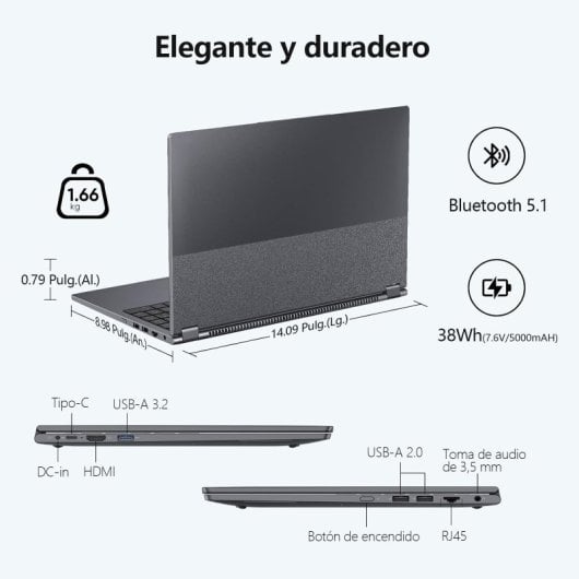 Portátil Vanwin UCC-UL156-A Ryzen 3 de 15,6″, 16 GB, SSD de 512 GB, ecrã táctil 360°, Windows 11 Pro